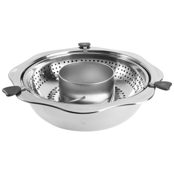 UPGRATOR Stainless Steel Hot Pot Silver 1Pack 15.33X15.33X4.13in