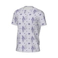 thumbnail image 6 of Wukai Stripes and Sprigs of Lavender Print Men's Short-Sleeved Mesh T-Shirt,Quick-Dry Short Sleeve Workout T-Shirt-5X-Large, 6 of 8