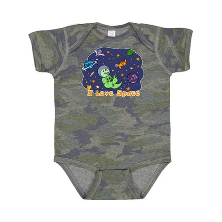 

Inktastic I Love Space Cute Dinos and Planets Gift Baby Boy or Baby Girl Bodysuit