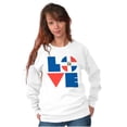 thumbnail image 4 of Domical Republic Flag DR Pride Love Unisex Plus Fleece Graphic Sweatshirt Brisco Brands 5X, 4 of 5