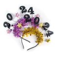 thumbnail image 4 of 2024 Happy New Year Headband Gold Sliver Tassel Hair Accessories Glitter Star Sequin Hairhoop New Year Eve Party Prop Decoration, 4 of 4