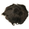 thumbnail image 6 of Men's Toupee 10x8inch European Human Hair Swiss Mono Lace Thin Skin Hairpiece Hair Replacement System for Men #4 Medium Brown Color, 6 of 7