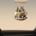 thumbnail image 5 of Household Pendant, Ongmies Easter Bunny Coffee Cup House Flat Acrylic Pendant Keychain Car Rearview Accessory Backpack Pendant, D, 5 of 8