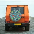 thumbnail image 6 of Pofeuu Christmas Hat Cute French Bulldog Print Spare Tire Wheel Cover for Car Truck SUV Camper Universal Fit Spare Tire Cover RV Spare Tire Covers-16 inch, 6 of 6