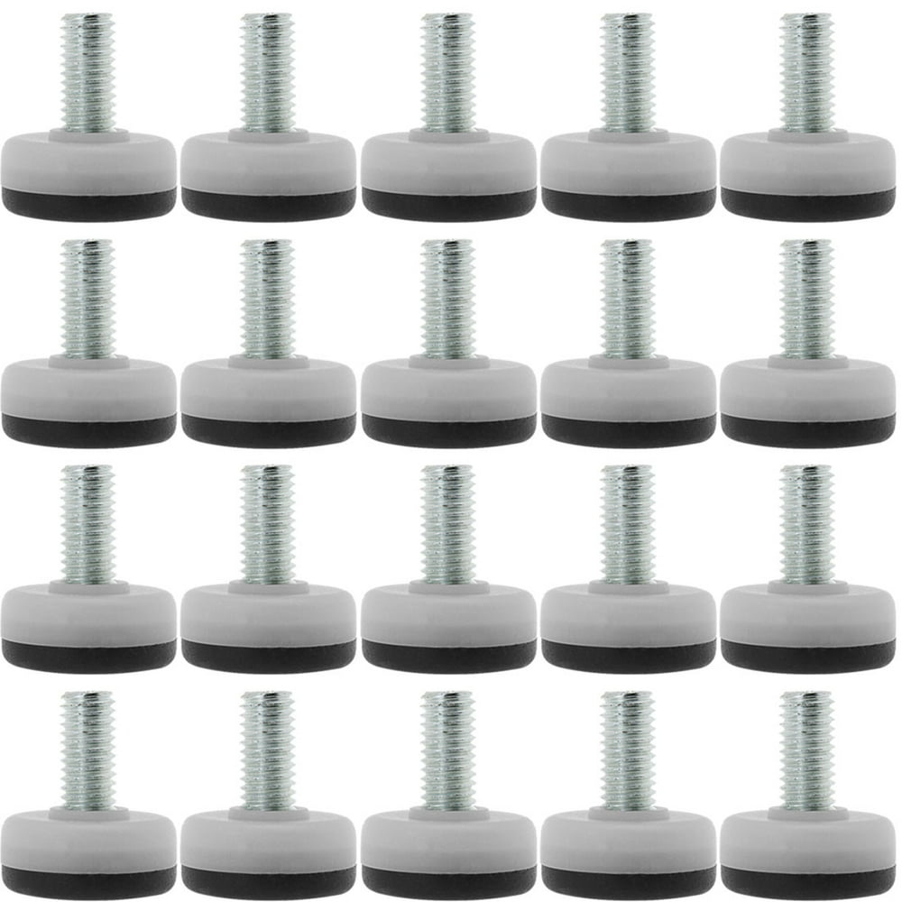 M10 x 20 x 30mm Furniture Glide Leveler Feet Floor Protector for Chair Leg 20pcs