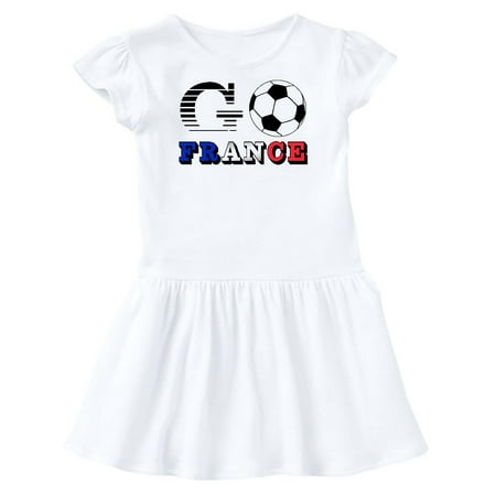 

Inktastic Go France- Soccer Football Gift Toddler Girl Dress