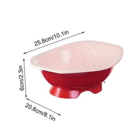 

OAVQHLG3B Fruit Tray Fruit Plate Plastic Filter Vegetable Basket Footed Fruit Bowl Snack Kitchen Tool Suitable for All Kinds of Fruits Drainable