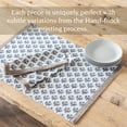 thumbnail image 3 of over&back Set of 4 Hand-Blocked Placemats - Colorful Dining Table Mat - Each Placemat is Unique - 100% Cotton - Machine Washable - Kitchen and Home Decor - Blue Blossom, 3 of 10