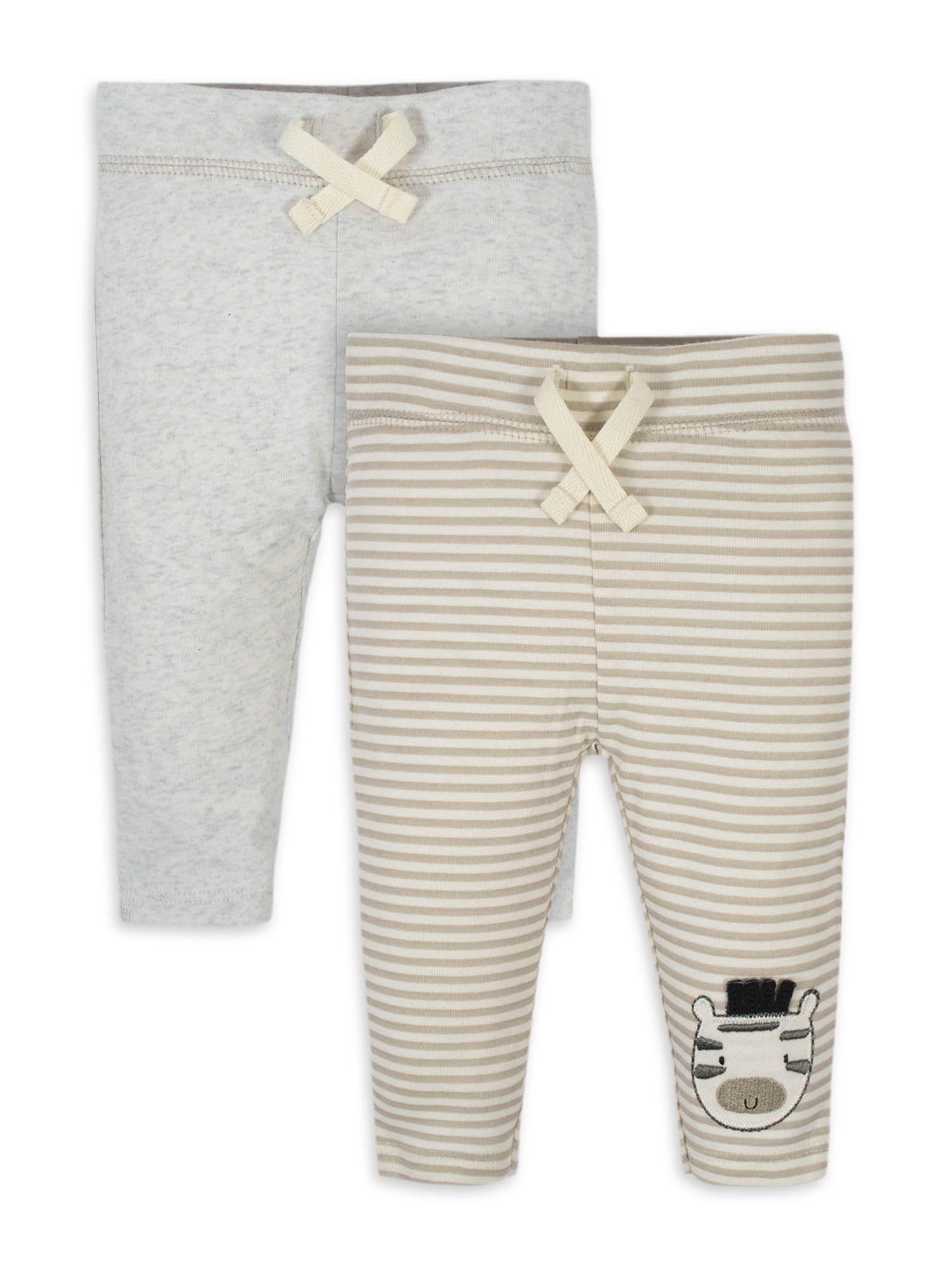 Gerber Organic Cotton Baby Unisex Safari Active Pants, 2 Pack