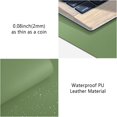 thumbnail image 4 of SHIQI-Leather Desk Pad Protector, Mouse Pad, Non-Slip Computer Mat for Desk, PU Leather Office Desk Mat for Home & Office, Waterproof Laptop Desk Blotter for Keyboard and Mouse, Olive Green (13.7''X2, 4 of 4