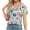 White-C, variant on Women's 2024 Summer V Neck Ruffle Short Sleeve Blouse Business Casual Shirts