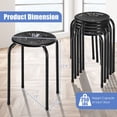 thumbnail image 3 of Taburetes STACK COSTWAY Steel para niños, paquete de 6, 45 cm de altura, color negro, 3 of 9
