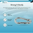 thumbnail image 5 of MARINE CITY Carabiner Clip Snap Hook with Ring  2 Inches, 316 Stainless Steel, Rustproof & Heavy Duty, Ideal for Climbing, Fishing, Hiking, Boating, Sailing, Camping Pack of 4, 5 of 9