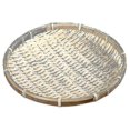 thumbnail image 1 of Woven Bamboo Basket Tray Bulk Food Flat Basket #calu, 1 of 2