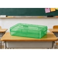 thumbnail image 3 of Kumdkd 1-Pack Large Clear Pencil Boxes with Lids(Green), 3 of 5