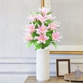 thumbnail image 6 of 18 Head Artificial Lily Bouquet 50cm Tall G, Realistic Flowers for Wedding Decor Home and Garden DIY Bouquets Hotel Centerpieces, by TINGXIN, 6 of 9