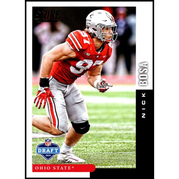 Collectible 2019 Score NFL Draft #4 Nick Bosa Ohio State Buckeyes RC Rookie NFL Football Trading Card