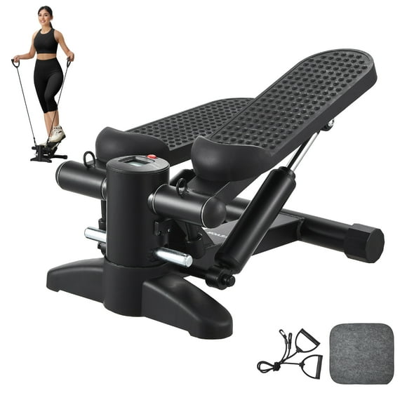 VEVOR Stair Stepper for Exercise at Home Hydraulic Mini Stepper with Resistance Band