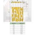 thumbnail image 6 of No Hook Shower Curtains with Snap in Liner, Geometric Yellow Waterproof Fabric Shower Curtain, Stripes Modern Abstract Vintage Double Layers & See-Through Top Window Bathroom Curtains 54''x78'', 6 of 6