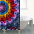 thumbnail image 4 of Colorful Tie Dye Floral Mandala Pattern Shower Curtain 72"x72" ,Bathroom Decorative Shower Curtains Set with 12 Hooks,Modern Waterproof Washable Shower Curtain, 4 of 6