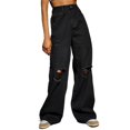 thumbnail image 3 of Siilsaa Jeans Wide Leg Womens Wide Leg Jeans, High Waisted Baggy Stretch Loose Fit Denim Pants Jeans for Women Black,S, 3 of 8