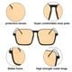 thumbnail image 3 of Gafas retro de media montura, gafas de sol de tendencia de moda personalizadas, fabricadas en metal, 3 of 5
