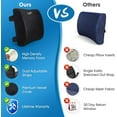 thumbnail image 6 of SnugPad Memory Foam Lumbar Pillow and Seat Cushion Combo, Ergonomic, Lower Back and Coccyx Support, Premium Washable Velvet Covers with Non-Slip Bottom, Ideal for Office Chairs and Car Seats (Black), 6 of 9