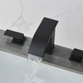 thumbnail image 2 of AVSIILE Matte Black Waterfall Bathroom Faucet 3 Hole, 8 Inch Widespread Modern 3 Piece Bathroom Sink Faucet, Touch On Lavatory Faucet for Vanity RV Restroom, Curved Spout, 2 of 9