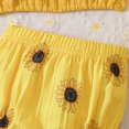 thumbnail image 4 of KPOPLK Infant Baby Girl Clothes 3 6 12 24 Months Newborn Girl Summer Outfits Sleeveless Tank Top Shirt Bloomers Shorts Set Clothes(12-18 Months,Yellow), 4 of 6