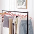 thumbnail image 4 of VECELO 20-Pack Velvet Clothes Hangers, 16.5in Heavy-Duty Hangers with Adjustable Clips, Non-Slip, Space-Saving, Pink, 4 of 5