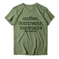 thumbnail image 3 of B91xZ T-shirt à Manches Courtes pour Femmes Tops Manches Courtes Solide Slim Fit, Vert XL, 3 of 3