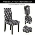 thumbnail image 5 of Unique Bargains Stretch Polyester Dining Chair Covers Set of 6, Dark Gray, 5 of 7