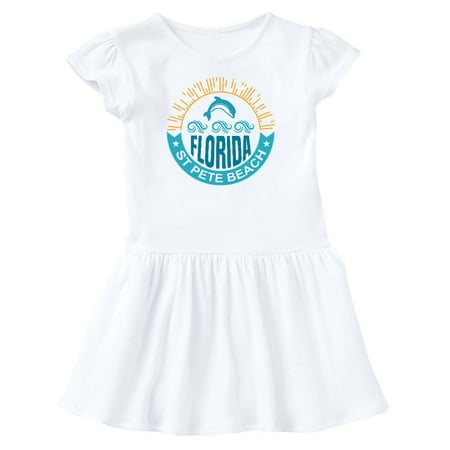 

Inktastic St Pete Beach Florida Trip Gift Toddler Girl Dress