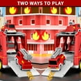 Lucky Doug Fire Truck 5 in 1 Car Sets with Light Sound for Boys Ages 2