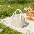 thumbnail image 6 of Btomtd Lunch Box for Women, Floral Pattern Insulated Portable Lunch Bag, Large Capacity Lunch Tote for Students, Office, Picnic, Outdoor, Khaki, 6 of 6