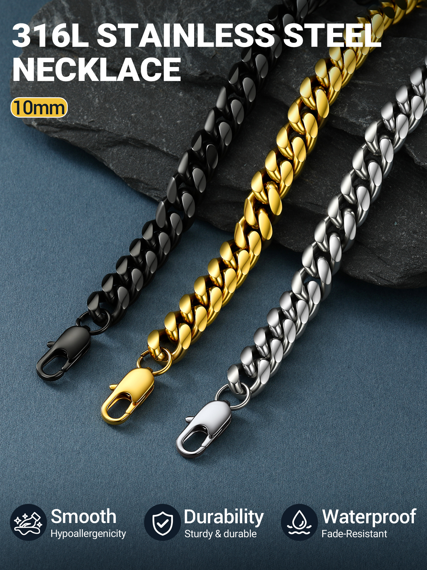 Prosteel Cuban Link Chain Necklace for Men photo 6