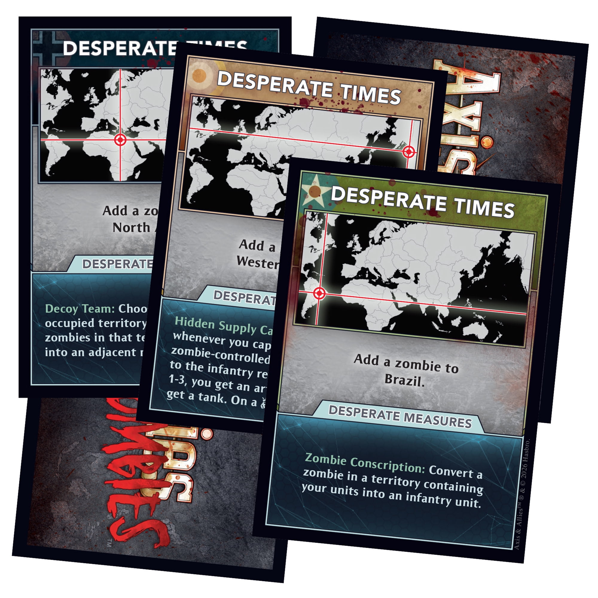 Axis & Allies: Zombies - Survival War Board Game, An Alternate WWII History Edition, Zombie Miniatures, Strategy & Area Control, Ages 14+, 2-5 Players