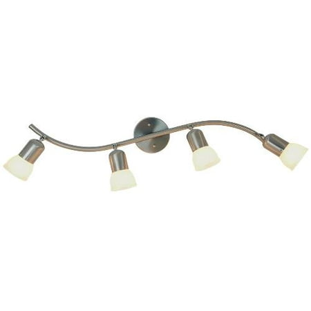 Brushed Steel Ceiling Flush - Contemporary Flush Mount Ceiling Fixture, Maximum Four 60 Watt Incandescent Medium Base Bulbs, 29 In., Brushed Nickel