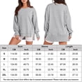 thumbnail image 2 of Sudadera Casual Mujer Corte Suelto Cuello Redondo Básico Traje De Calle Kuymtek Gris claro T S para Mujer, 2 of 7