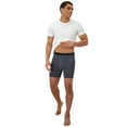 thumbnail image 6 of Hanes Men's Value Performance Stretch Boxer Brief Underwear, Black/Grey, 3-Pack, 6 of 8