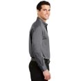 thumbnail image 4 of Port Authority S613 Mens Tonal Pattern Easy Care Shirt, Grey - Extra Small, 4 of 4