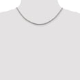 thumbnail image 4 of 925 Sterling Silver Franco Chain Styles Necklace 2.5 mm Diamond-cut Round 16 inch, 4 of 4