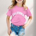 thumbnail image 2 of Toddler Boy And Girl Fashion Casual Print Round Neck Loose Short Sleeve T Shirt Top Girl Shirts Size 8 10 Long Tops for College Girls Cute High Tops Girls Printed Little School 2-3 Years Pink, 2 of 4