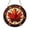 Acrylic 3.5 Inch, variant on Fall Maple Leaf Stained Glass Circular Window Panel, Warm Seasonal Nature Decor Accent