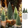 thumbnail image 7 of Ayieyill 6Pcs Artificial Mini Christmas Tree Sisal Snow Trees Bottle Brush Christmas Trees Pine Trees Ornaments with Wooden Base for Christmas Party Decoration（(Green, Double Colors)）, 7 of 7