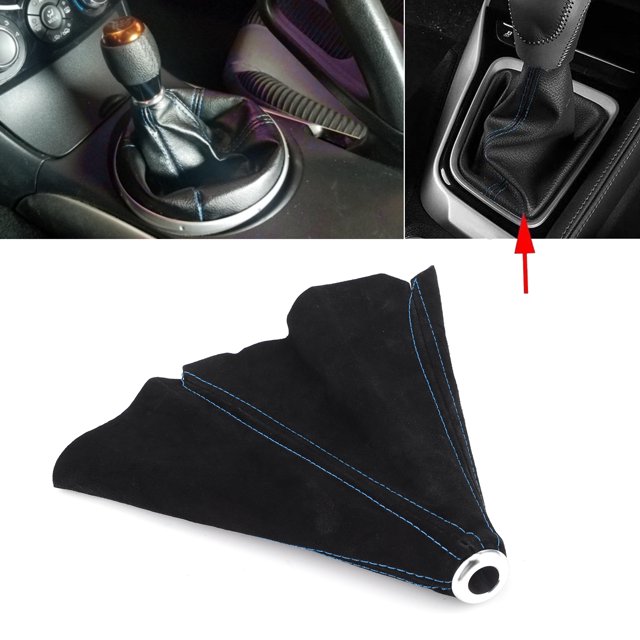 Aramox Car Gear Cover, Shifter Lever Dust Cover Boot Gaiter Car Interior Suede Shifter Boot Gear Gaiter Cover Universal For Most Vehicles