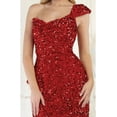 thumbnail image 3 of Royal Queen RQ8003 Juniors Womens Stretch Sequin Velvet Sweep Train Long Prom Dress, 3 of 7