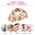 thumbnail image 6 of Kdxio Key Lock And Flowers Print Shower Cap for Women,Elastic and Reusable,Double Waterproof Layers Bathing Hat, 6 of 6