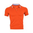 thumbnail image 4 of hoksml Men Golf Ball Uniform Solid Color Collared Polos Shirt Casual Loose Button Lapel Short Sleeve Top Summer Comfortable Business Shirts 2025 on Clearance, 4 of 9