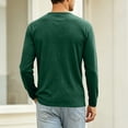 thumbnail image 6 of Yongwang Men Long Sleeve Lounge Shirt Crew Neck Shirt Casual Soft Basic Athletic Fit Tees for Home Gym, 6 of 9